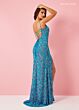 Rachel Allan 70424 Scoop Neck High Slit Sequin Dress