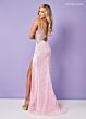Rachel Allan 70426 Beaded Sweetheart Neck Illusion Side Dress