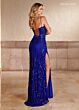 Rachel Allan 70433 Spaghetti Strap Lace-Up Back Dress