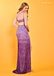 Rachel Allan 70440 Ombre Asymmetric Neck Cutout Back Dress
