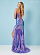 Rachel Allan 70444 Straight Neckline Empire Waist Dress