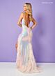 Rachel Allan 70444 Straight Neckline Empire Waist Dress