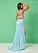 Rachel Allan 70451 Strappy Cutout Back High Slit Dress