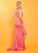 Rachel Allan 70451 Strappy Cutout Back High Slit Dress