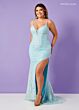 Rachel Allan 70463 Plunging Neck Strappy Back Dress