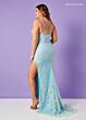 Rachel Allan 70463 Plunging Neck Strappy Back Dress