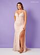 Rachel Allan 70463 Plunging Neck Strappy Back Dress