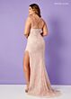 Rachel Allan 70463 Plunging Neck Strappy Back Dress