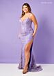 Rachel Allan 70463 Plunging Neck Strappy Back Dress
