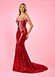 Rachel Allan 70482 Sleeve Train Sequin Dress