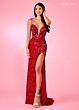 Rachel Allan 70487 Plunging Neckline Sequin Dress