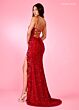 Rachel Allan 70487 Plunging Neckline Sequin Dress