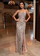 Rachel Allan 70489 Side Slit Embellished Dress