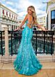Rachel Allan 70491 Sheer Corset Glitter Dress