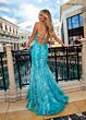 Rachel Allan 70491 Sheer Corset Glitter Dress