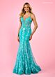 Rachel Allan 70491 Sheer Corset Glitter Dress