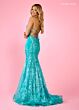 Rachel Allan 70491 Sheer Corset Glitter Dress