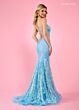 Rachel Allan 70491 Sheer Corset Glitter Dress