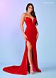 Rachel Allan 70494 Choker Train Velvet Dress