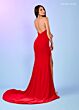 Rachel Allan 70494 Choker Train Velvet Dress