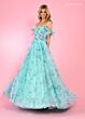Rachel Allan 70495 Floral Print Off The Shoulder Dress