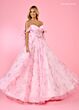 Rachel Allan 70495 Floral Print Off The Shoulder Dress