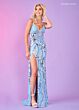 Rachel Allan 70502 High Slit Embellished Dress