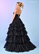 Rachel Allan 70503 Beaded Choker Ruffle Skirt Dress