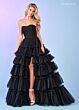 Rachel Allan 70503 Beaded Choker Ruffle Skirt Dress
