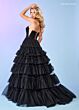 Rachel Allan 70503 Beaded Choker Ruffle Skirt Dress