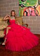 Rachel Allan 70503 Beaded Choker Ruffle Skirt Dress