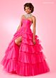 Rachel Allan 70503 Beaded Choker Ruffle Skirt Dress