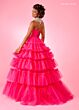 Rachel Allan 70503 Beaded Choker Ruffle Skirt Dress