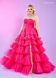 Rachel Allan 70503 Beaded Choker Ruffle Skirt Dress