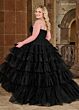 Rachel Allan 70503 Beaded Choker Ruffle Skirt Dress
