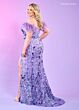 Rachel Allan 70509 Feather Sleeves Sheer Corset Dress