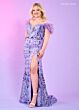 Rachel Allan 70509 Feather Sleeves Sheer Corset Dress