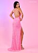Rachel Allan 70511 Strappy Back Sheer Midriff Dress