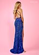 Rachel Allan 70511 Strappy Back Sheer Midriff Dress