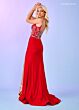 Rachel Allan 70512 Embellished Corset Square Back Dress