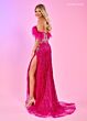 Rachel Allan 70513 Detachable Straps Side Slit Dress