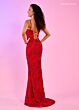Rachel Allan 70514 Side Slit Lace-Up Dress