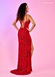 Rachel Allan 70514 Side Slit Lace-Up Dress