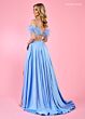 Rachel Allan 70519 Beaded Corset Feather Sleeves Dress