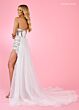 Rachel Allan 70520 Long Overskirt Strapless Geometric Dress