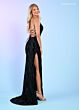 Rachel Allan 70521 Lace-Up Back Fringe Dress