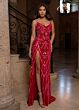 Rachel Allan 70523 Lace-Up Back Embellished Dress