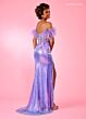 Rachel Allan 70524 Lace Corset Feather Sleeves Dress