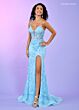 Rachel Allan 70526 Sequin Embroidery Strapless Dress