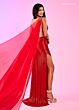 Rachel Allan 70527 Detachable Cape Sheer Back Dress